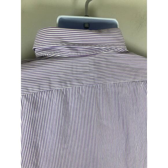 Polo Ralph Lauren Men's Button Down Size 16 Long Sleeve Purple White - Picture 8 of 13